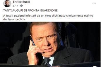 Bucci: Auguri a positivi curati da chi dice che virus è clinicamente estinto Bucci: Auguri a positivi curati da chi dice che virus è clinicamente estinto