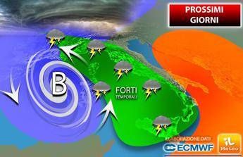 Meteo, ciclone in arrivo sull'Italia