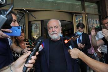 De Laurentiis, fonti società: partito per Milano senza sintomi