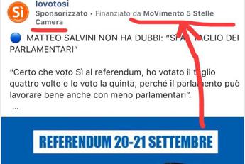 Referendum, bufera M5S per post con Salvini e Meloni