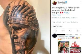 Le mie origini peruviane, ma Lapadula si tatua un guerriero Apache Le mie origini peruviane, ma Lapadula si tatua un guerriero Apache