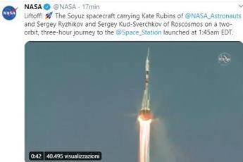 Partita la Soyuz verso la Iss Partita la Soyuz verso la Iss