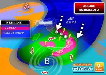 Inverno e gelo sull'Italia