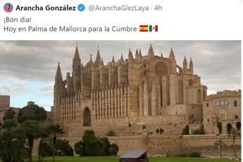 Italia-Spagna, Gonzalez Laya 'sbaglia' bandiera e posta tricolore Messico