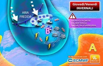 Weekend 5-6 dicembre, pioggia e neve abbondante: ecco dove