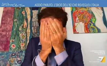 Paolo Rossi, Dino Giarrusso in lacrime in tv