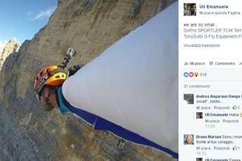 L'ultimo volo di Uli Emanuele, su Fb l'addio dei fan /Video L'ultimo volo di Uli Emanuele, su Fb l'addio dei fan /Video