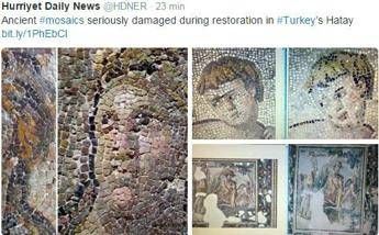 Turchia, restauro sfigura mosaici romani: Ormai sono solo caricature Turchia, restauro sfigura mosaici romani: Ormai sono solo caricature