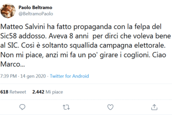 Salvini usa Simoncelli per fare propaganda Salvini usa Simoncelli per fare propaganda