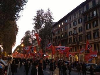 Roma 'blindata' tra il corteo di Casapound e la manifestazione antifascista Roma 'blindata' tra il corteo di Casapound e la manifestazione antifascista