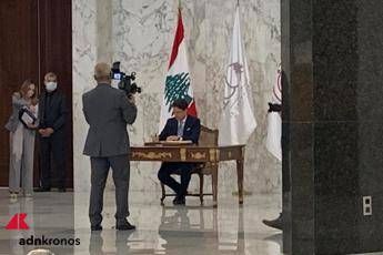 Conte a Beirut, visita al porto e incontro con Aoun Conte a Beirut, visita al porto e incontro con Aoun