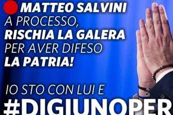 Gregoretti, Lega lancia 'Digiuno per Salvini' Gregoretti, Lega lancia 'Digiuno per Salvini'