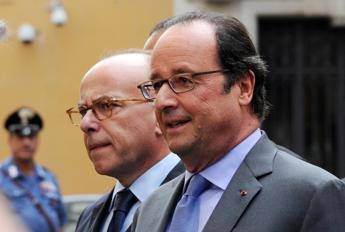Papa Francesco riceve Hollande in Vaticano, 40 minuti di colloquio privato Papa Francesco riceve Hollande in Vaticano, 40 minuti di colloquio privato