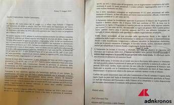 Ecco la lettera di Tria alla Ue (che il Mef smentisce) Ecco la lettera di Tria alla Ue (che il Mef smentisce)