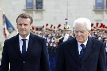 Mattarella da Macron: Amicizia a prova di qualunque forza Mattarella da Macron: Amicizia a prova di qualunque forza