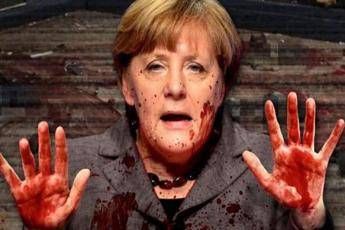 Merkel, su Twitter l’immagine choc Merkel, su Twitter l’immagine choc