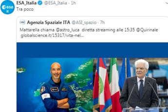 Risultati immagini per Mattarella si collega con Parmitano: "Italia orgogliosa e riconoscente"