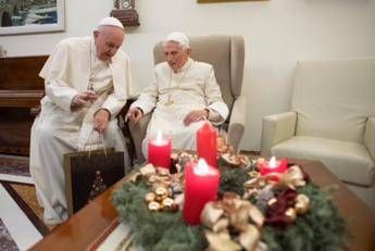 Papa Francesco da Ratzinger per gli auguri Papa Francesco da Ratzinger per gli auguri