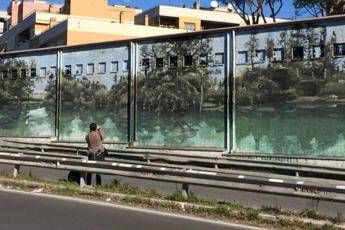 Raggi inaugura nuovo murale a Casal de' Pazzi Raggi inaugura nuovo murale a Casal de' Pazzi