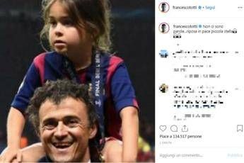 Riposa in pace piccola stella, il post di Totti per Xana