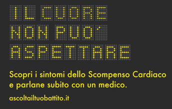 1 mln italiani con scompenso, al via 'il cuore non può aspettare' 1 mln italiani con scompenso, al via 'il cuore non può aspettare'