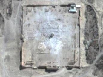 Siria, immagini dal satellite confermano la distruzione del tempio di Bel Siria, immagini dal satellite confermano la distruzione del tempio di Bel