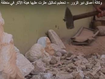 Scempio Is in Siria, le immagini delle statue distrutte a Dura Europos Scempio Is in Siria, le immagini delle statue distrutte a Dura Europos