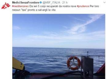 Niente taxi, altri 5 migranti morti, il tweet di Medici senza frontiere Niente taxi, altri 5 migranti morti, il tweet di Medici senza frontiere