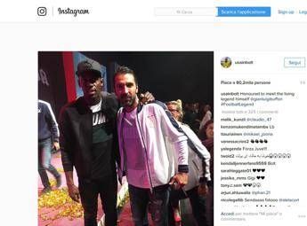 Bolt incontra Buffon: Onorato di conoscere una leggenda vivente Bolt incontra Buffon: Onorato di conoscere una leggenda vivente