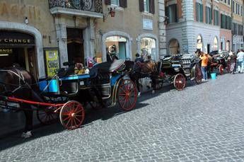 Roma, stop a botticelle con temperature sopra i 30 gradi