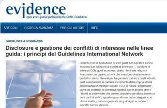 Gimbe: Conflitti d'interesse influenzano le linee guida. Operazione trasparenza Gimbe: Conflitti d'interesse influenzano le linee guida. Operazione trasparenza