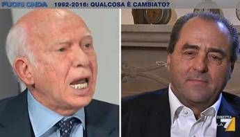 Pomicino attacca Di Pietro: Mascalzone, vediamo chi ha rubato /Video Pomicino attacca Di Pietro: Mascalzone, vediamo chi ha rubato /Video