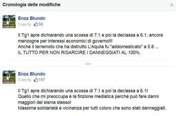 Terremoto, senatrice grillina grida al complotto. M5S: non ci rappresenta Terremoto, senatrice grillina grida al complotto. M5S: non ci rappresenta