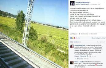 Scontro treni in Puglia, Giuliano Sangiorgi: Il mio cuore è sospeso Scontro treni in Puglia, Giuliano Sangiorgi: Il mio cuore è sospeso