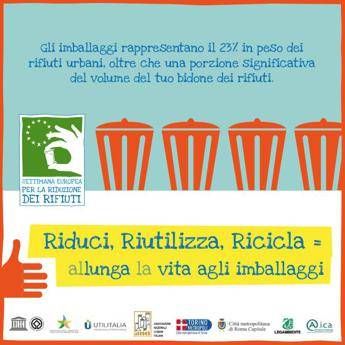 E' dedicata agli imballaggi la settimana europea di riduzione dei rifiuti E' dedicata agli imballaggi la settimana europea di riduzione dei rifiuti